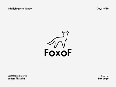 Fox logo - Daily Logo Challenge - Day 16 16 challenge dailylogo dailylogochallenge flat fox logo foxof logo logodesign logotype minimal readfox reynard