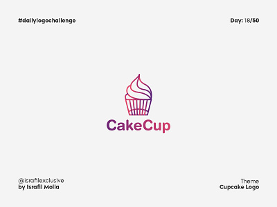 CakeCup logo - Daily Logo Challenge - Day 18 bakery logo challenge color cupcake cupcake logo dailylogo dailylogochallenge frosted illustration logo logodesign logotype vector