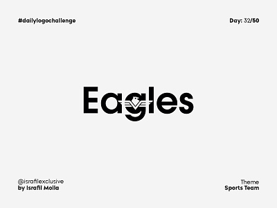 Eagles Daily Logo Challenge Day 32 32 dailylogo dailylogochallenge eagle logo fly logo logo logodesign logotype minimal sports logo typography