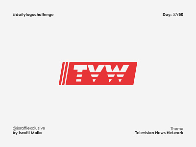 TVW Daily Logo Challenge Day 37 abstract dailylogo dailylogochallenge livestream logodesign logotype minimal television tv tvm typography