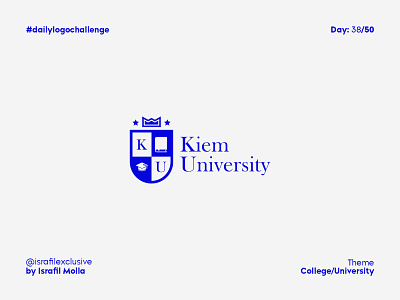 Kiem University Daily Logo Challenge Day 38 college logo dailylogo dailylogochallenge education logo educational logo logodesign logotype online education university