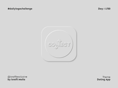 Connect Daily Logo Challenge Day 41 3d icon app design app ui dailylogo dailylogochallenge dating app logodesign symbol icon ui kit uidesign