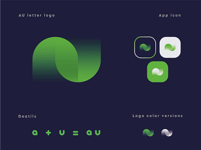 A + U letter logo concept a letter logo app au logo branding colorful logo creative logo dailylogo gradient color gradient logo letter logo design letter logo mark logo logodesign minimal modern logo negative space logo u letter logo ui ux web