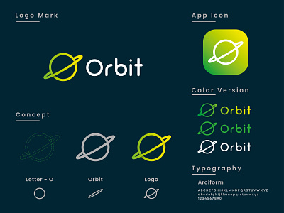 Orbit Logo Concept app icon astro brand branding for sale gaming logo gradient logo icon identity logo mark neptune orbit planet premade satellite solar system space symbol unused