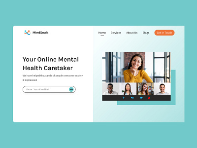 Mental Health Website Concept branding design logo mental health minimal ui ux uidesign website
