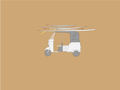 tuk tuk art branding design flat icon illustration illustrator logo minimal vector