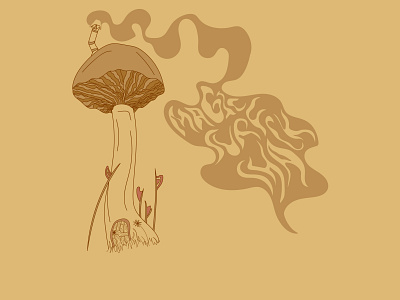 magic surf shack art branding design flat icon illustration illustrator vector web