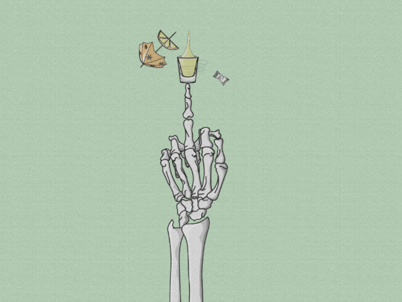 Tequila to warm your bones motion graphics animated drawing animatedlogo animationart vectorartwork illustration skeletonart skelly skeletoncrew boneart cocktailumbrella printstudio printart surfart cocktailillustration cocktailart tequilatequila tequilatuesday tequila