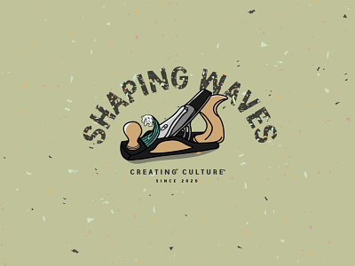 Shaping Waves Logo Development branding design freelance illustrator illustration illustrator logo minimal surf art surf design surf illustration surfboard vector