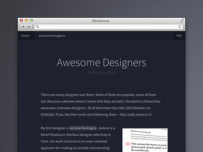 Blog Redesign (2013) blog clean kirby minimal pixelmator redesign typography website