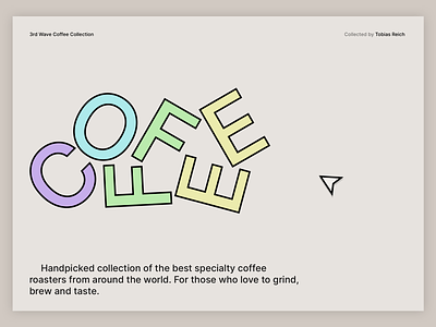 Coffee Collection clean coffee font header hero logo minimal typography website