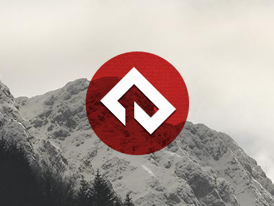 Logo electerious logo mountains red