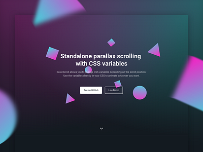 basicScroll animation bold css gradient header hero js parallax scroll website