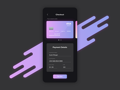 Daily UI 2 - Credit Card Checkout adobe xd app design ui ui challenge ux vector web webdesign