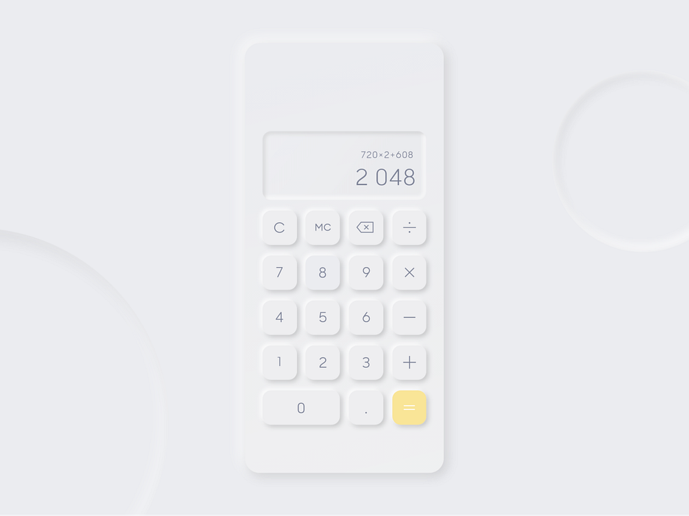 Daily UI 4 - Calculator by Áron Farsang on Dribbble