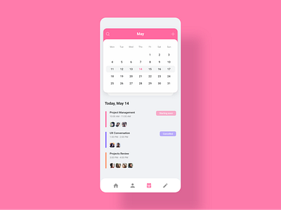Daily UI 38 - Calendar app calendar calendar app calendar ui dailyui design minimal ui ui challenge webdesign