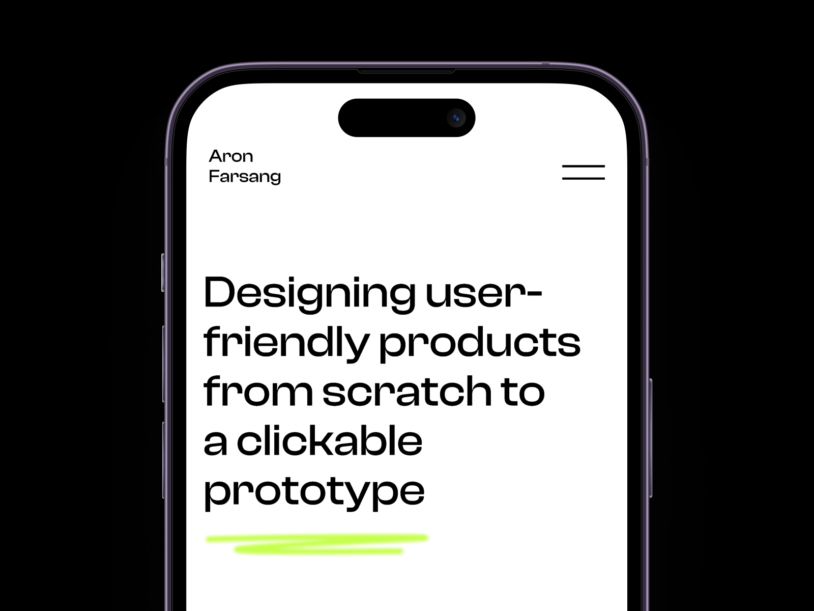 UX/UI Designer Portfolio Website – Landing Page by Áron Farsang on Dribbble image.
