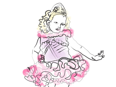 booboo, round 2 fashion illustration honeybooboo illustration pink rebound sketch todlers and tiaras vector watercolor