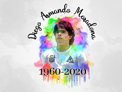 Diego Maradona abstract art argentina art direction artist artwork brush colorful colorful art design football maradona soccer tshirt art tshirt design typography vector watercolor art watercolor illustration