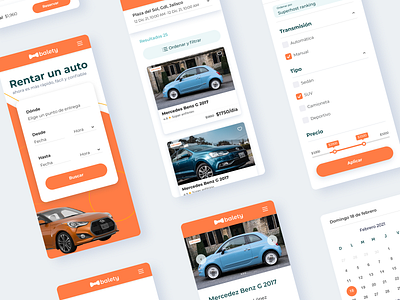 Balety Car Rental car car rent car rental car rental app orange responsive responsive design responsive web design