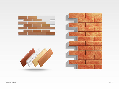 16 brick tile illustration construction corporate e commerce illustration industry marketing oldschool photoshop skeuomorphism vintage trend webdesign