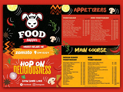 Menu Design For Food Hopper design graphic design menu design restaurant tent card