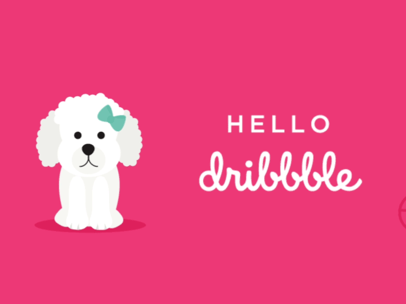 Hello Dribbble! animation design flat illustration minimal vector