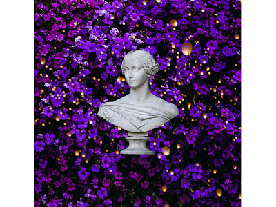 Flower Bust collage design graphic design