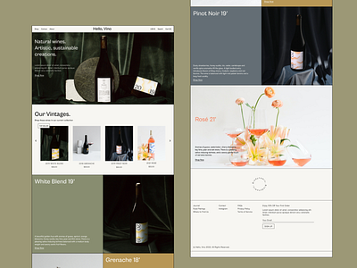 Natural Winery Website Concept branding design flat ui web design website wine