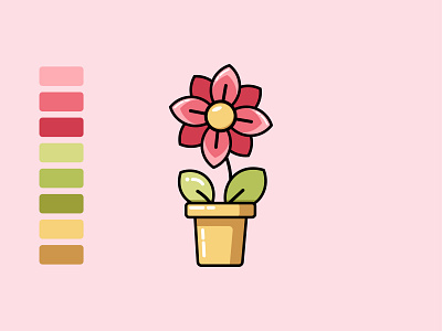 Flower 🌼 adobe illustrator color palette colors design flower flower illustration illustration illustrator small illustration vector