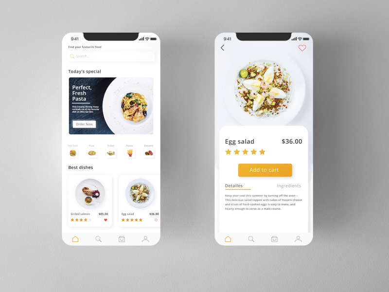 Food / Mobile App by Marija on Dribbble