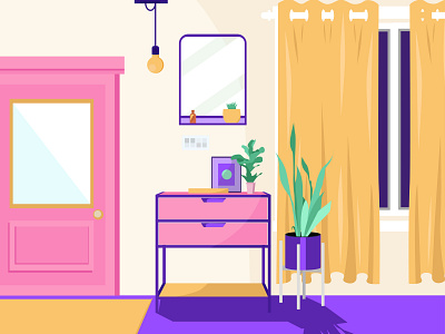 Room illustration adobe illustrator color colors decor home house illustration illustration art illustrator living room vector