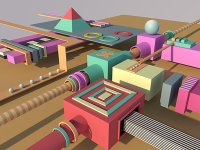 Just 3D shapes 3d art 3dshapes c4d cinema 4d cinema4d colorful colors shapes