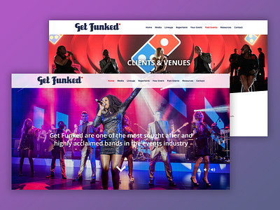 Website Design & Development - Get Funked Events Band