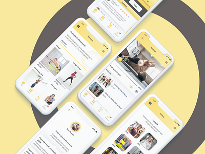 Simple Fitness App - Live coaching fitness live productdesign ui ux