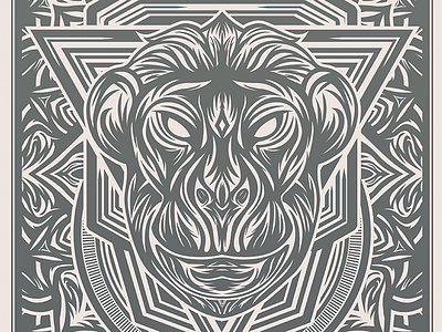 APE ape art digital geometric illustration illustrator linework mandala poster sketch vector