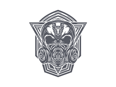 Gas Mask x Skull art bane digital gasmask geometric illustration skull vector