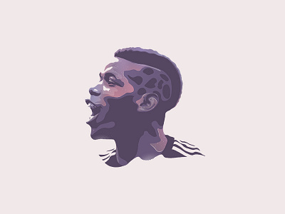 Paul Pogba 2016 euro football gradient illustration pogba portrait soccer