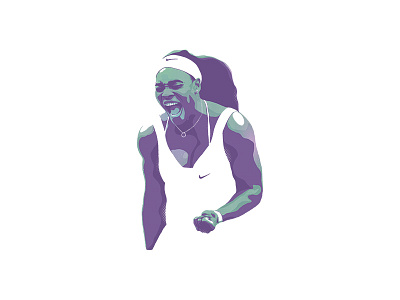 Serena Williams gradient 2016 illustration nike portrait sport tennis wimbledon
