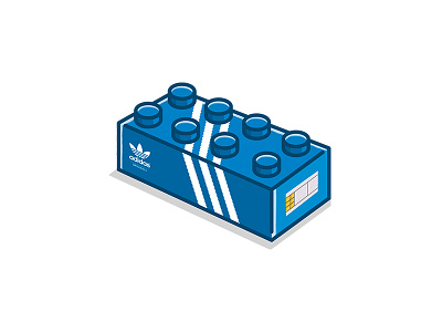 Lego Sneaker Box 3 stripes adidas illustration lego sneaker sneaker box three stripes vector