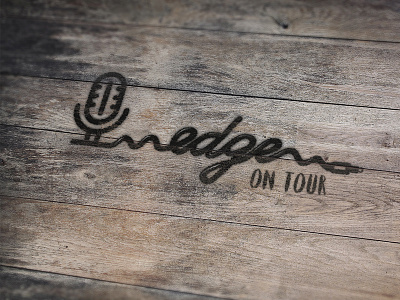 Edge on tour logo music tour typography