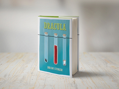 Dracula HB Mock up book cover design bram stoker dracula test tubes