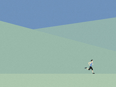 Runner diptych detail green illustration landscape minimal run runner running sports trees vector