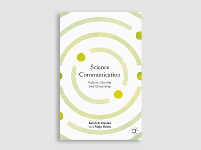 Science Communication atoms book book cover book design communication cover cover design green science