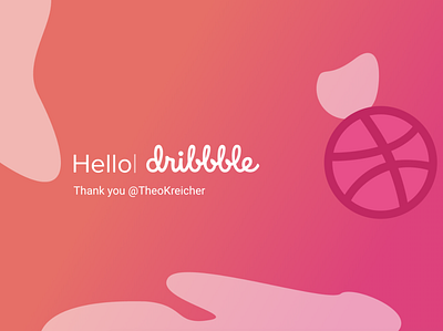 Hello Dribbble ! flat flat design flat illustration flatdesign hello hello dribble hello world hellodribbble thanks thankyou web design website