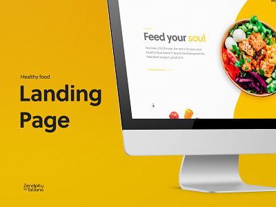 Healthy Food Landing Page Concept design food foodie landing page design landingpage minimal ui ux web