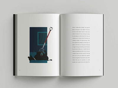 The Curious Incident of the Dog in the Night Time book book layout book layout design dog flat illustration graphic design illustration illustrator layout pitchfork typography