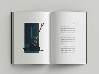 The Curious Incident of the Dog in the Night Time book book layout book layout design dog flat illustration graphic design illustration illustrator layout pitchfork typography