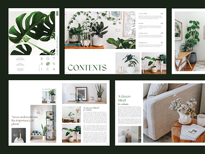 Botanica book branding design graphic design green indesign layout magazine plant plant magazine plants