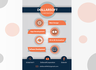 Dollarsoft official flyer branding design flyer flyer design illustration logo poster vector